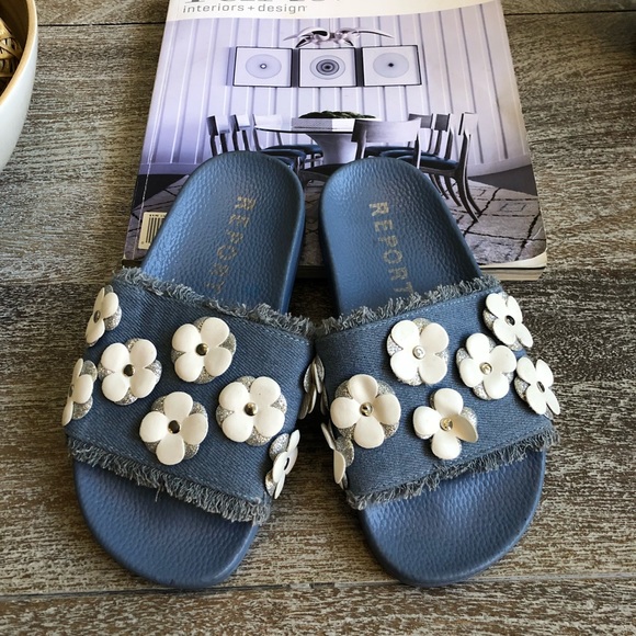 Report Filipi Daisy Denim Slide Sandal - Picture 5 of 9